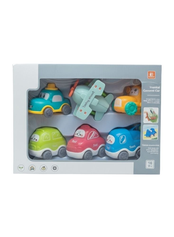 Premium Mini Cartoon Vehicle Toy Set – Cute Pull-Back Cars & Plane Playset for Toddlers and Kids - Image 2